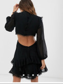 پیراهن حریر مشکی برند asos سایز ۳۶۳۸